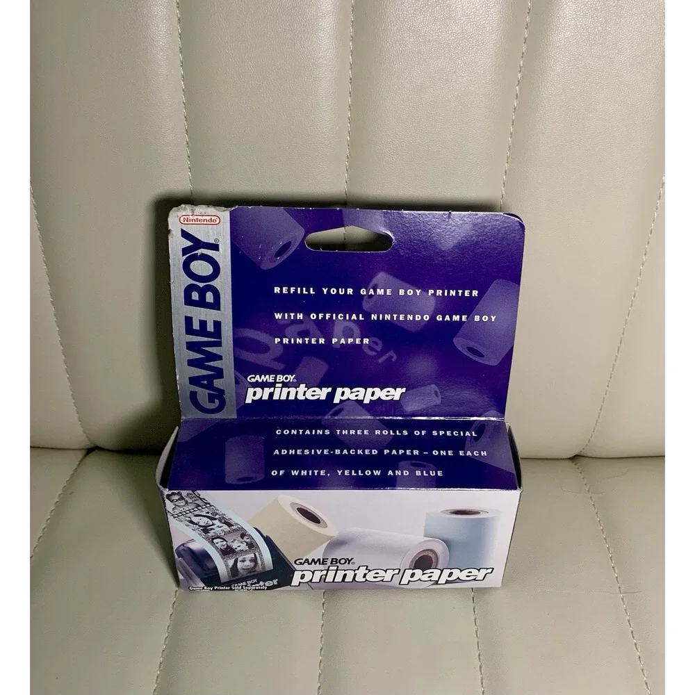 NEW Sealed Game boy Color‎ PRINTER PAPER 3 ROLLS refill carton box by Nintendo